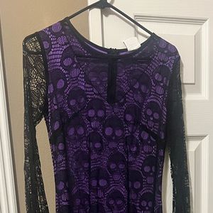 Long Skull Halloween Dress